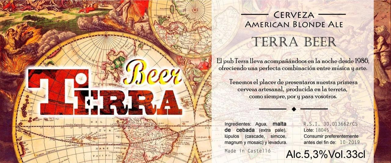 Etiqueta de cerveza Terra Beer